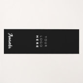 Tapis De Yoga Nom du logo Société Noir Blanc Promotionnel Simple (Devant (Horizontal))