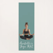 Tapis De Yoga Nom du monogramme du cadeau photo (Dos)