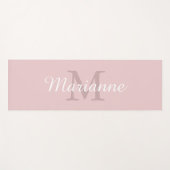 Tapis De Yoga Nom du monogramme personnalisé (Devant (Horizontal))