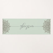 Tapis De Yoga Nom du script vert Mandala Yoga Mat (Devant (Horizontal))