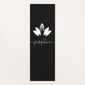 Tapis De Yoga Nom du script Yoga Pose Lotus Personnalisé (Devant)