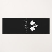 Tapis De Yoga Nom du script Yoga Pose Lotus Personnalisé (Devant (Horizontal))