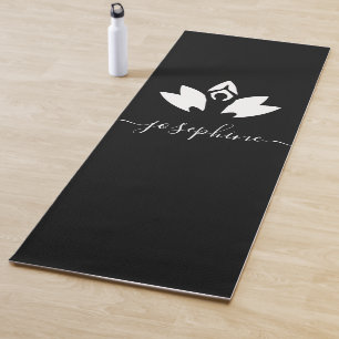 Tapis De Yoga Nom du script Yoga Pose Lotus Personnalisé