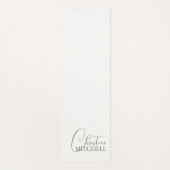 Tapis De Yoga Nom Écriture Féminine Blanc (Devant)