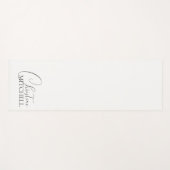 Tapis De Yoga Nom Écriture Féminine Blanc (Devant (Horizontal))
