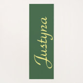 Tapis De Yoga Nom élégant Hunter Green | Style simple (Dos)