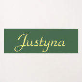 Tapis De Yoga Nom élégant Hunter Green | Style simple (Devant (Horizontal))