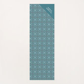 Tapis De Yoga Nom et Motif Turquoise rétro (Devant)