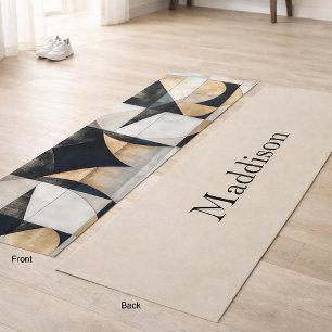 Tapis De Yoga Nom géométrique moderne du milieu du siècle