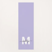 Tapis De Yoga Nom initial personnalisé Monogramme violet (Devant)