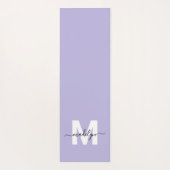 Tapis De Yoga Nom initial personnalisé Monogramme violet (Dos)