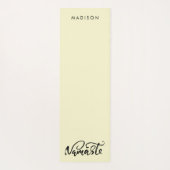 Tapis De Yoga Nom moderne Citrine White Yoga Mat (Dos)