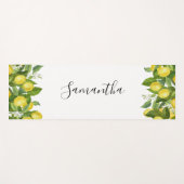 Tapis De Yoga Nom moderne citron citron (Devant (Horizontal))