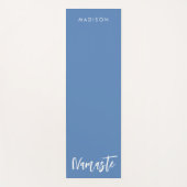 Tapis De Yoga Nom moderne Nom Dusty Blue Yoga Mat (Devant)