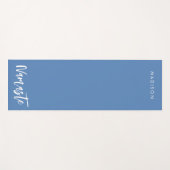 Tapis De Yoga Nom moderne Nom Dusty Blue Yoga Mat (Devant (Horizontal))