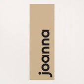 Tapis De Yoga Nom moderne Tan | Style simple (Dos)