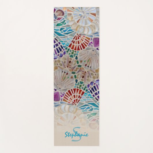 Tapis De Yoga Nom Monogram Beach Thème (Devant)