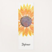 Tapis De Yoga Nom Monogramme Aquarelle Tournée (Devant)