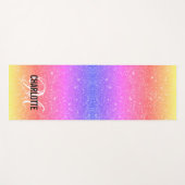Tapis De Yoga Nom monogramme moderne de la parties scintillant a (Devant (Horizontal))