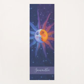 Tapis De Yoga Nom monogramme Sun and Moon (Devant)