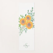 Tapis De Yoga Nom Monogramme Tournesol (Devant)