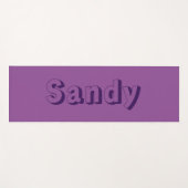 Tapis De Yoga nom monogramme violet moderne (Devant (Horizontal))