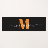 Tapis De Yoga Nom monographique personnalisé (Devant (Horizontal))
