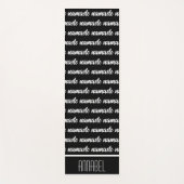 Tapis De Yoga Nom Namaste Nom Méditation moderne noire (Devant)