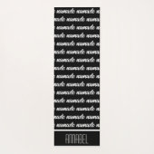 Tapis De Yoga Nom Namaste Nom Méditation moderne noire (Dos)