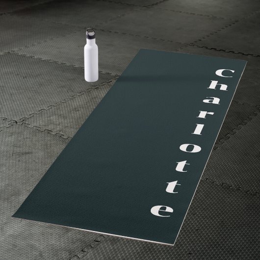 Tapis De Yoga Nom noir blanc