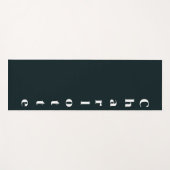 Tapis De Yoga Nom noir blanc (Devant (Horizontal))