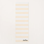 Tapis De Yoga Nom personnalisé beige et blanc (Devant)