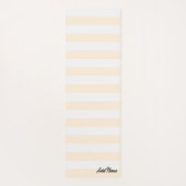 Tapis De Yoga Nom personnalisé beige et blanc (Dos)