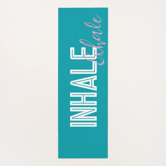 Tapis De Yoga Nom personnalisé Belle plage de coucher de soleil (Dos)