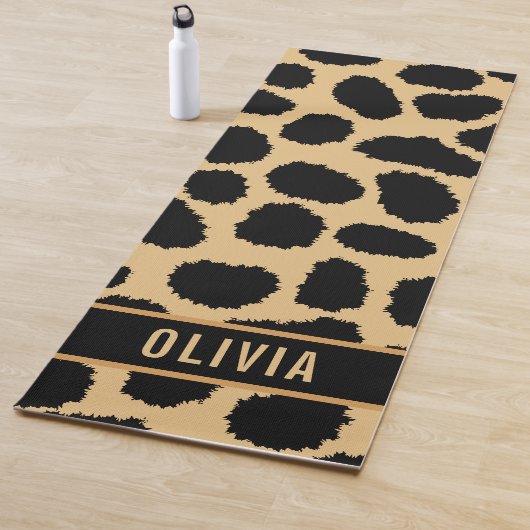 Tapis De Yoga Nom personnalisé classique Cheetah Poster de anima (En situation)