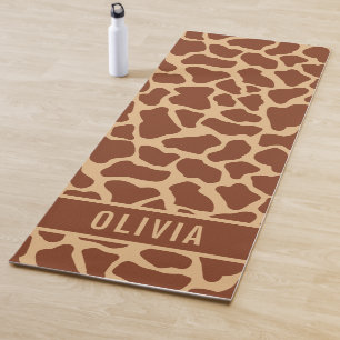 Tapis De Yoga Nom personnalisé classique Giraffe Poster de anima