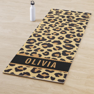 Tapis De Yoga Nom personnalisé classique Leopard Poster de anima