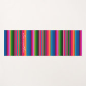 Tapis De Yoga Nom personnalisé Couverture de serape mexicaine Co (Devant (Horizontal))