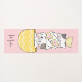 Tapis De Yoga Nom personnalisé Cute Kittens (Dos (Horizontal))