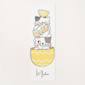 Tapis De Yoga Nom personnalisé Cute Kittens (Devant)