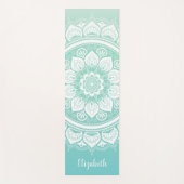Tapis De Yoga Nom personnalisé Exercice Mandala Turquoise (Devant)