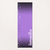 Tapis De Yoga Nom personnalisé Faux Silver Confetti (Devant)