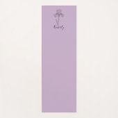 Tapis De Yoga Nom personnalisé Février iris Fleur de naissance (Devant)