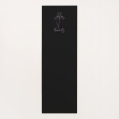 Tapis De Yoga Nom personnalisé Février iris Fleur de naissance (Dos)