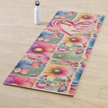 Nom personnalisé Maman Enfants Floral sur toute l'