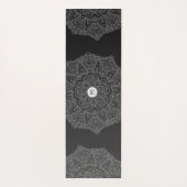 Tapis De Yoga Nom personnalisé Mandala Modern Black White (Dos)