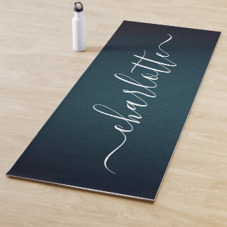 Tapis De Yoga Nom Personnalisé Moderne Chic Calligraphie