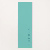 Tapis De Yoga Nom personnalisé moderne Turquoise et bleu (Devant)