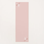 Tapis De Yoga Nom personnalisé Monogramme rose initial (Devant)