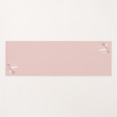 Tapis De Yoga Nom personnalisé Monogramme rose initial (Devant (Horizontal))